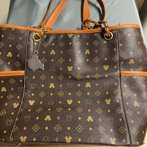 Disney Brown and Gold Tote Bag